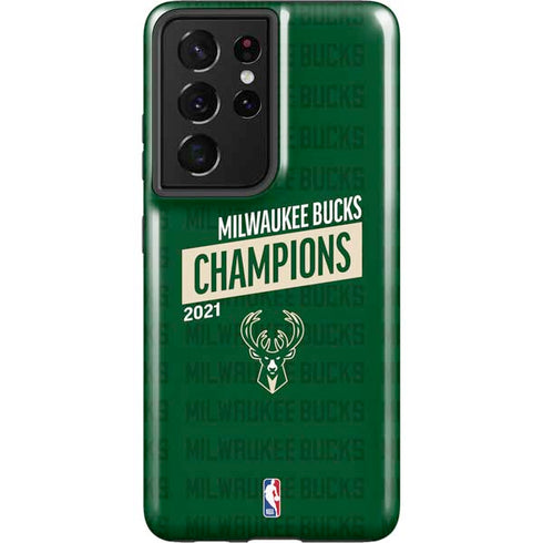 NBA Milwaukee Bucks 2021 Champions Galaxy S21 Ultra 5G Pro Case