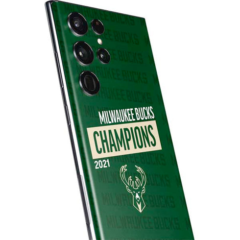 NBA Milwaukee Bucks 2021 Champions Galaxy S22 Ultra Skin