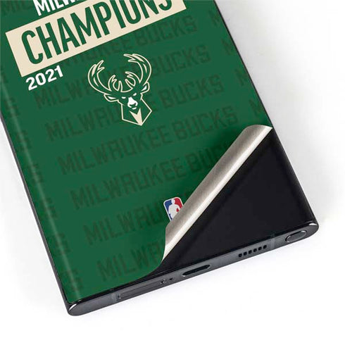 NBA Milwaukee Bucks 2021 Champions Galaxy S22 Ultra Skin