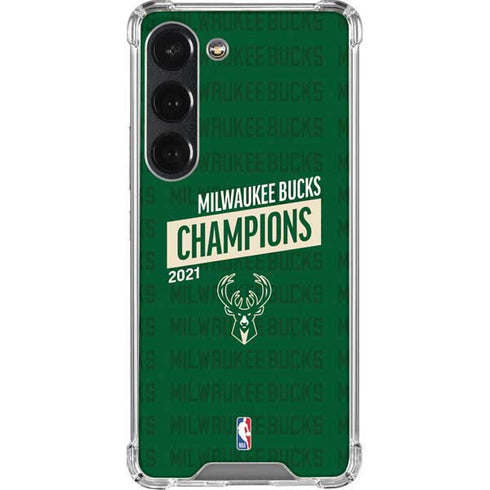 NBA Milwaukee Bucks 2021 Champions Galaxy S23 Clear Case
