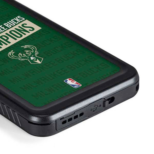 NBA Milwaukee Bucks 2021 Champions Galaxy S23 Waterproof Case
