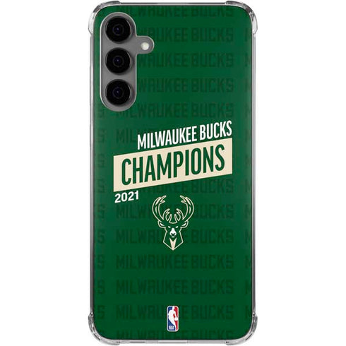 NBA Milwaukee Bucks 2021 Champions Galaxy S24 Plus Clear Case