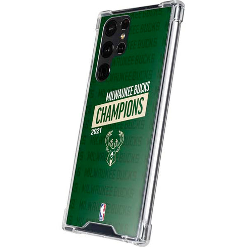 NBA Milwaukee Bucks 2021 Champions Galaxy S24 Ultra Clear Case