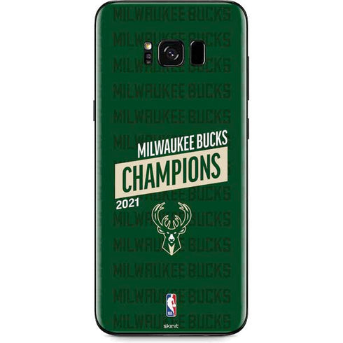 NBA Milwaukee Bucks 2021 Champions Galaxy S8 Plus Skin