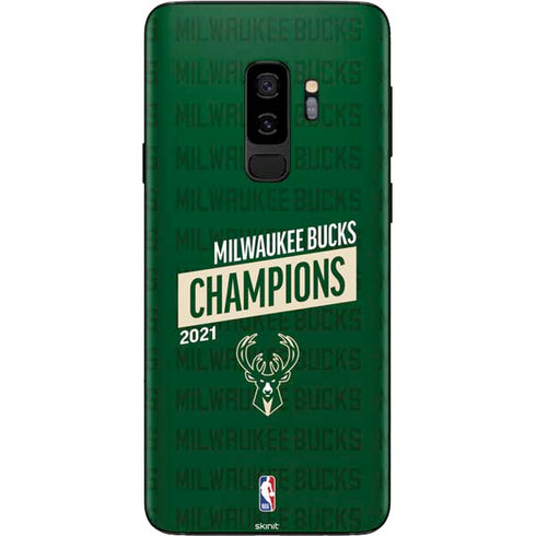 NBA Milwaukee Bucks 2021 Champions Galaxy S9 Plus Skin