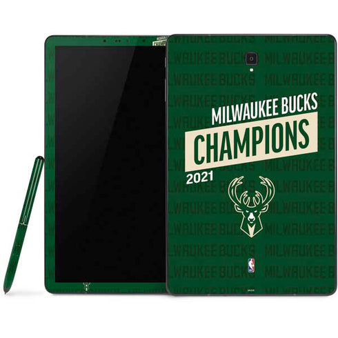 NBA Milwaukee Bucks 2021 Champions Samsung Galaxy Tab Skin