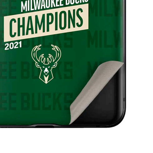 NBA Milwaukee Bucks 2021 Champions Galaxy Z Flip Skin