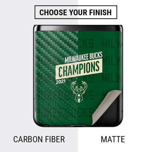 NBA Milwaukee Bucks 2021 Champions Galaxy Z Flip Skin