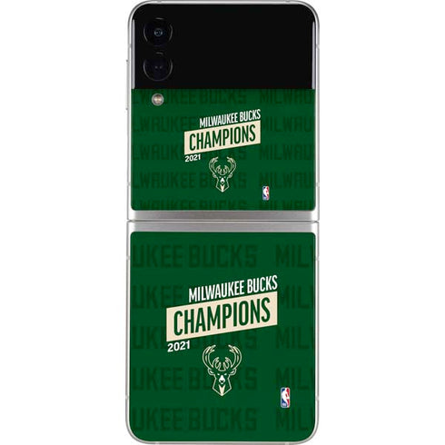 NBA Milwaukee Bucks 2021 Champions Galaxy Z Flip3 5G Skin