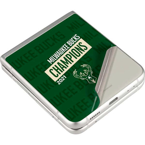 NBA Milwaukee Bucks 2021 Champions Galaxy Z Flip3 5G Skin