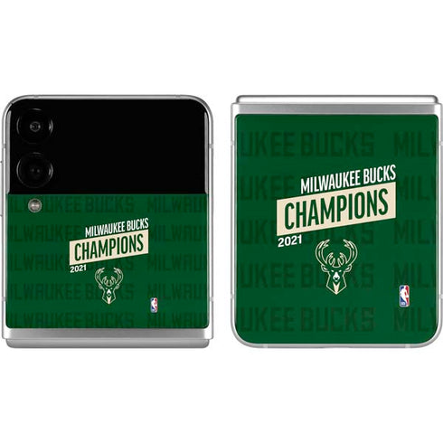 NBA Milwaukee Bucks 2021 Champions Galaxy Z Flip4 5G Skin