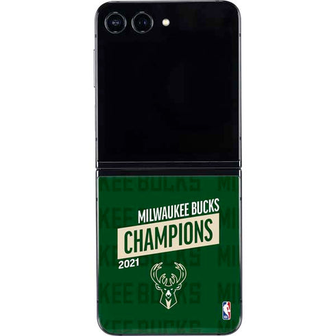 NBA Milwaukee Bucks 2021 Champions Galaxy Z Flip5 5G Skin