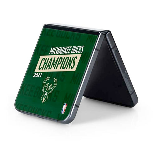 NBA Milwaukee Bucks 2021 Champions Galaxy Z Flip5 5G Skin