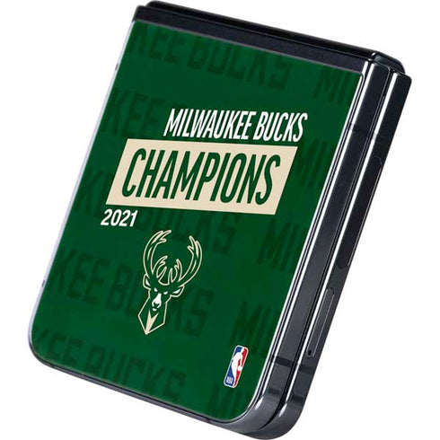 NBA Milwaukee Bucks 2021 Champions Galaxy Z Flip5 5G Skin