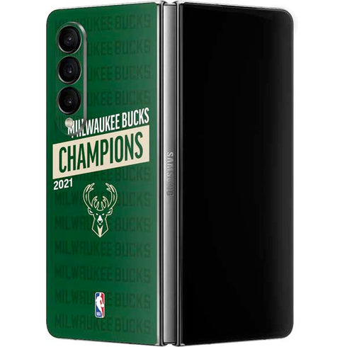 NBA Milwaukee Bucks 2021 Champions Galaxy Z Fold4 5G Skin
