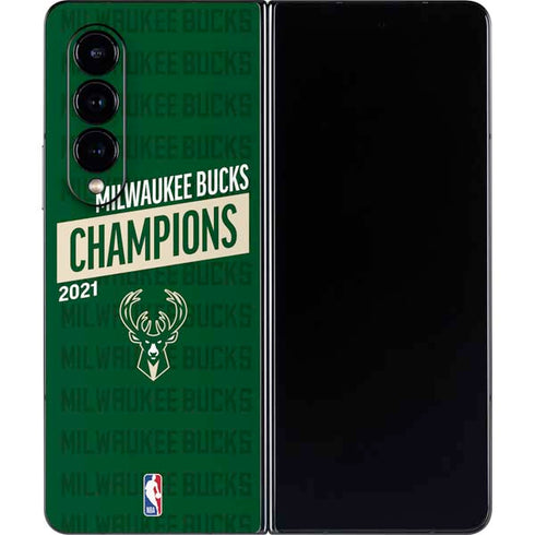 NBA Milwaukee Bucks 2021 Champions Galaxy Z Fold4 5G Skin