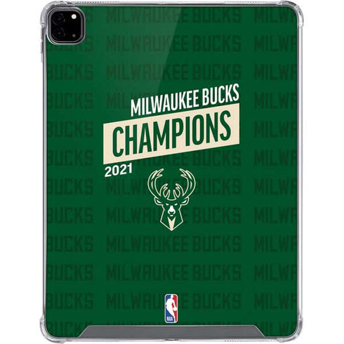NBA Milwaukee Bucks 2021 Champions iPad Pro 12.9in (2020) Clear Case