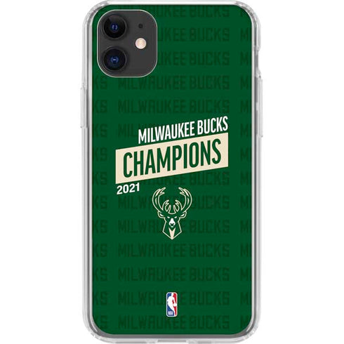 NBA Milwaukee Bucks 2021 Champions iPhone 11 Clear Case