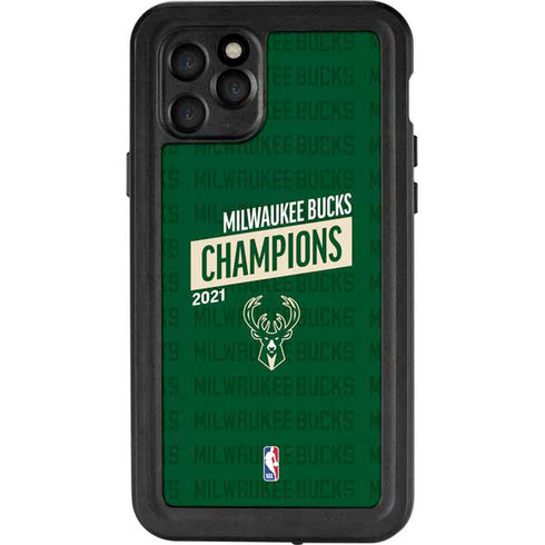 NBA Milwaukee Bucks 2021 Champions iPhone 11 Pro Waterproof Case