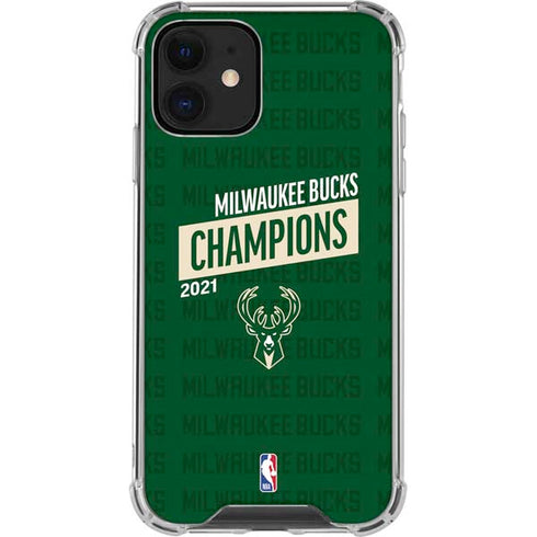 NBA Milwaukee Bucks 2021 Champions iPhone 12 Mini Clear Case