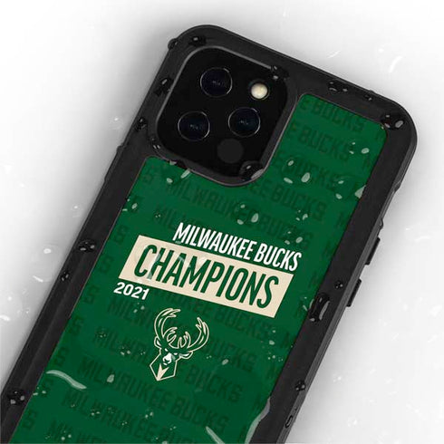 NBA Milwaukee Bucks 2021 Champions iPhone 12 Pro Max Waterproof Case