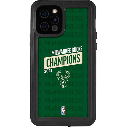 NBA Milwaukee Bucks 2021 Champions iPhone 12 Pro Waterproof Case