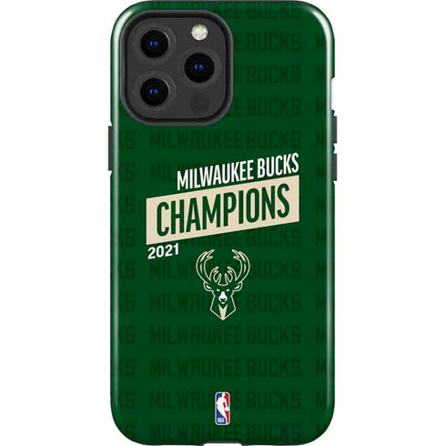 NBA Milwaukee Bucks 2021 Champions iPhone 13 Pro Max Impact Case