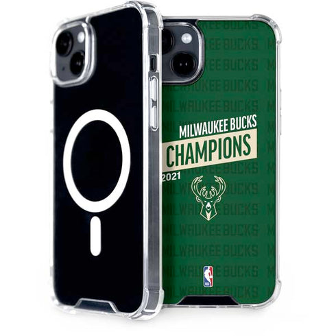 NBA Milwaukee Bucks 2021 Champions iPhone 15 Plus MagSafe Case