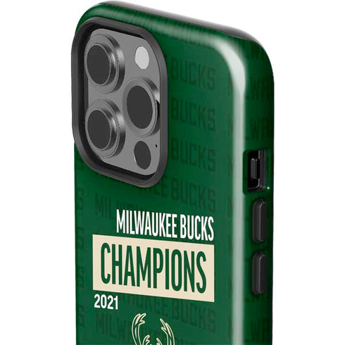 NBA Milwaukee Bucks 2021 Champions iPhone 15 Pro Impact Case