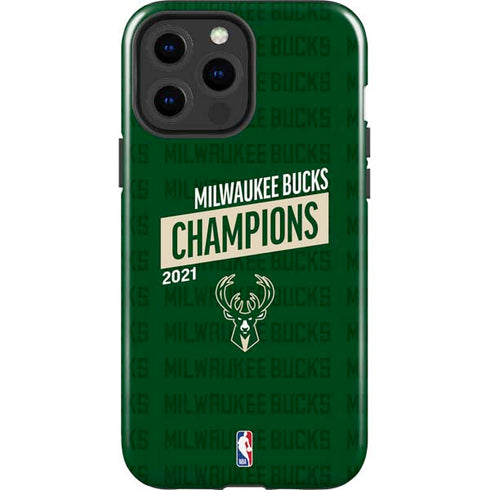 NBA Milwaukee Bucks 2021 Champions iPhone 15 Pro Max Impact Case