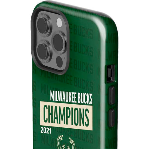 NBA Milwaukee Bucks 2021 Champions iPhone 15 Pro Max Impact Case