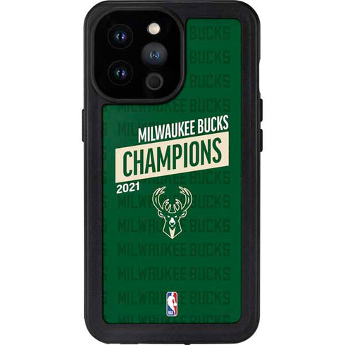 NBA Milwaukee Bucks 2021 Champions iPhone 14 Pro Max Waterproof Case