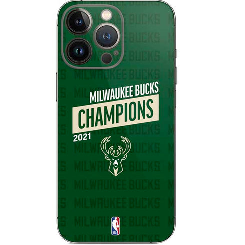 NBA Milwaukee Bucks 2021 Champions iPhone 15 Pro Skin