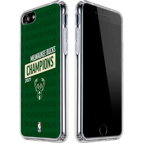 NBA Milwaukee Bucks 2021 Champions iPhone SE (2nd & 3rd Gen) Clear Case