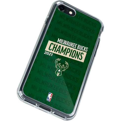 NBA Milwaukee Bucks 2021 Champions iPhone SE (2nd & 3rd Gen) Clear Case