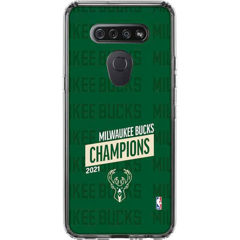 NBA Milwaukee Bucks 2021 Champions LG K51/Q51 Clear Case