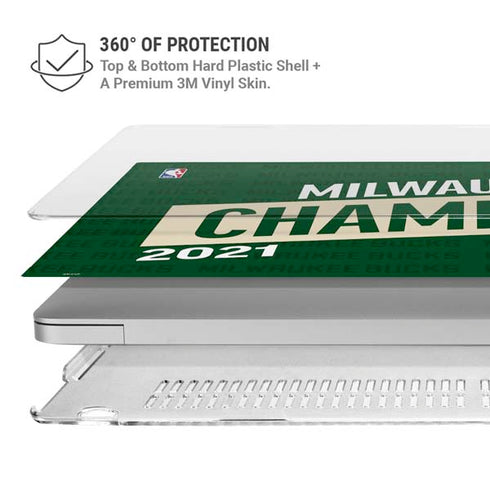 NBA Milwaukee Bucks 2021 Champions MacBook Air 15in (2023-2025) Case plus Skin