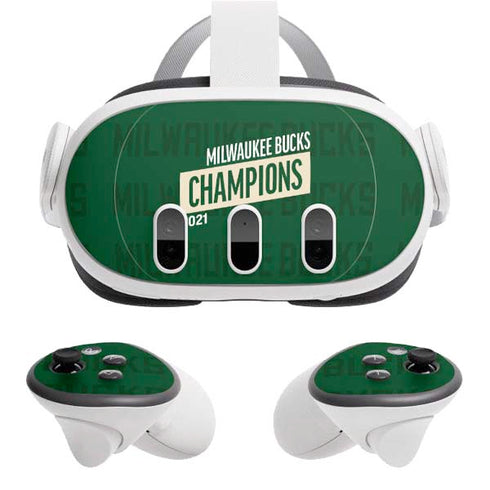 NBA Milwaukee Bucks 2021 Champions Meta Quest 3 Skin
