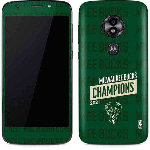 NBA Milwaukee Bucks 2021 Champions Moto E5 Play Skin