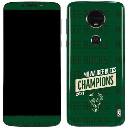 NBA Milwaukee Bucks 2021 Champions Moto E5 Plus Skin