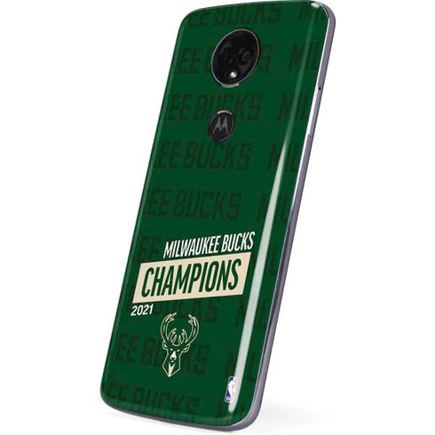 NBA Milwaukee Bucks 2021 Champions Moto E5 Plus Skin