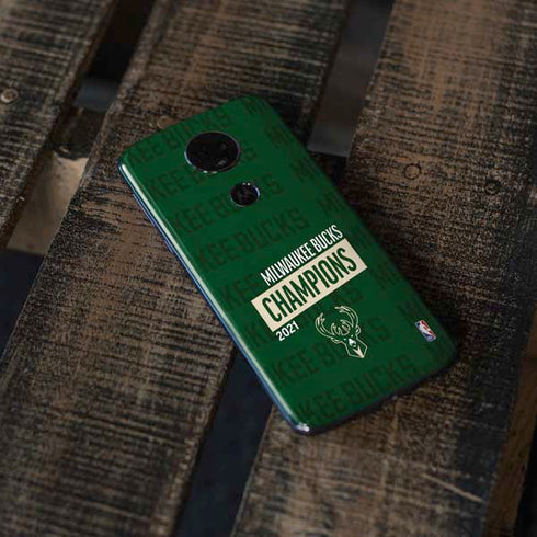 NBA Milwaukee Bucks 2021 Champions Moto E5 Plus Skin