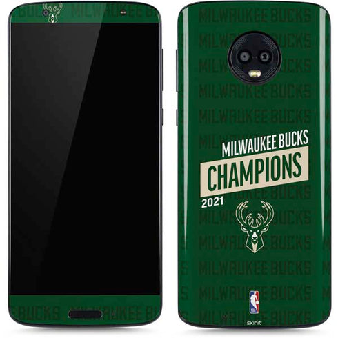NBA Milwaukee Bucks 2021 Champions Moto G6 Skin