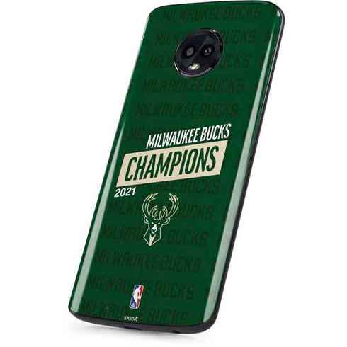 NBA Milwaukee Bucks 2021 Champions Moto G6 Skin