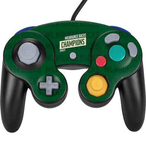 NBA Milwaukee Bucks 2021 Champions Nintendo GameCube Controller Skin
