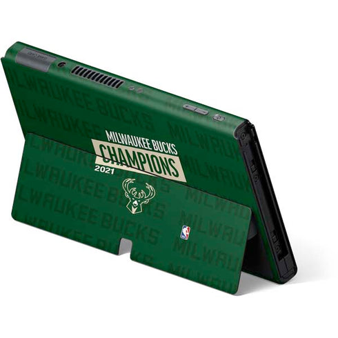 NBA Milwaukee Bucks 2021 Champions Nintendo Switch OLED (2021) Skin