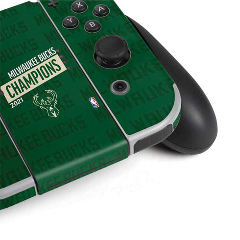 NBA Milwaukee Bucks 2021 Champions Nintendo Switch OLED (2021) Skin