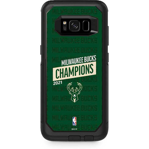 NBA Milwaukee Bucks 2021 Champions Otterbox Commuter Galaxy Skin