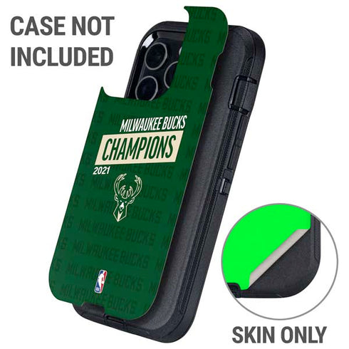 NBA Milwaukee Bucks 2021 Champions Otterbox Defender iPhone Skin