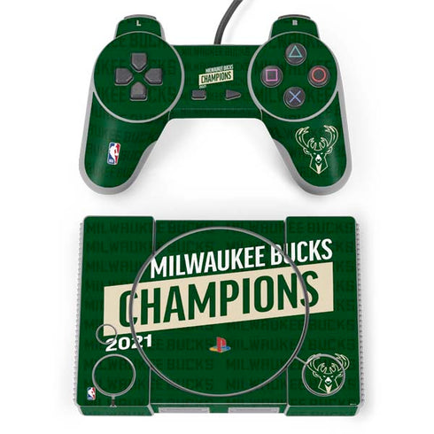 NBA Milwaukee Bucks 2021 Champions PlayStation Classic Bundle Skin